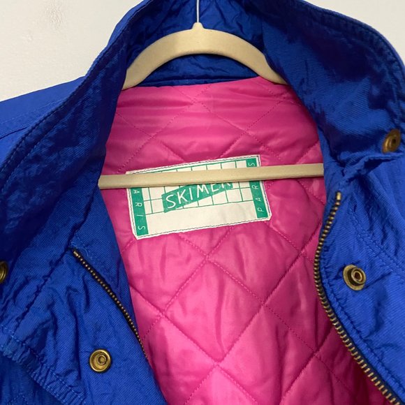 Skimer Paris Blue 1980s Ski Jacket Women's M - Picture 2 of 4